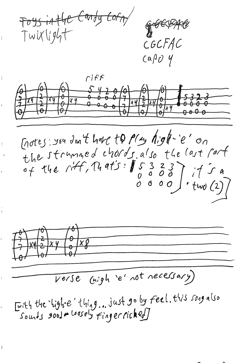 Guitar tab
